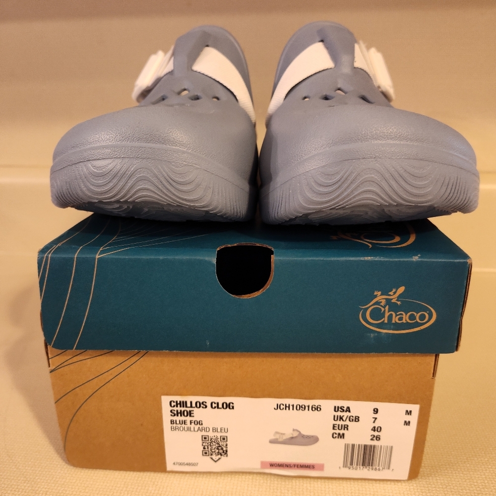 Chaco Chillo Blue Fog Clog Sandal Mule Women's 9 New In Box - Picture 4 of 4